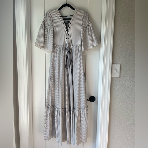 La Ligne La Boheme Lace-Up Midi Maxi Dress - Picture 6 of 12